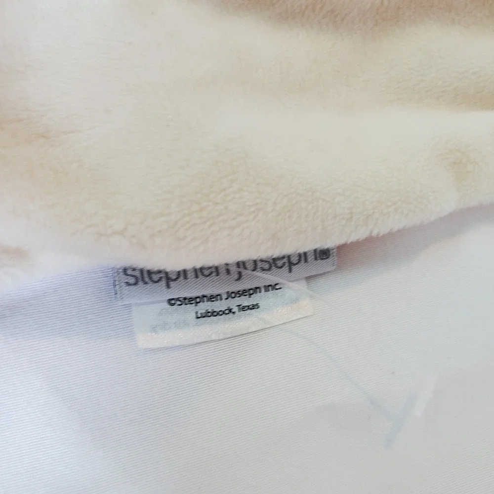 Stephen Joseph Bunny Rabbit Lovey Plush Security Lovie Cream‎ Pink Knotted